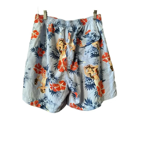 Tommy Bahama Relax hula girl print swim trunks M resort cruise vacation - Picture 2 of 5